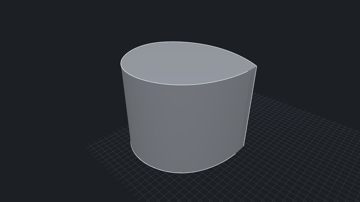 A prism whose outline is a closed spline