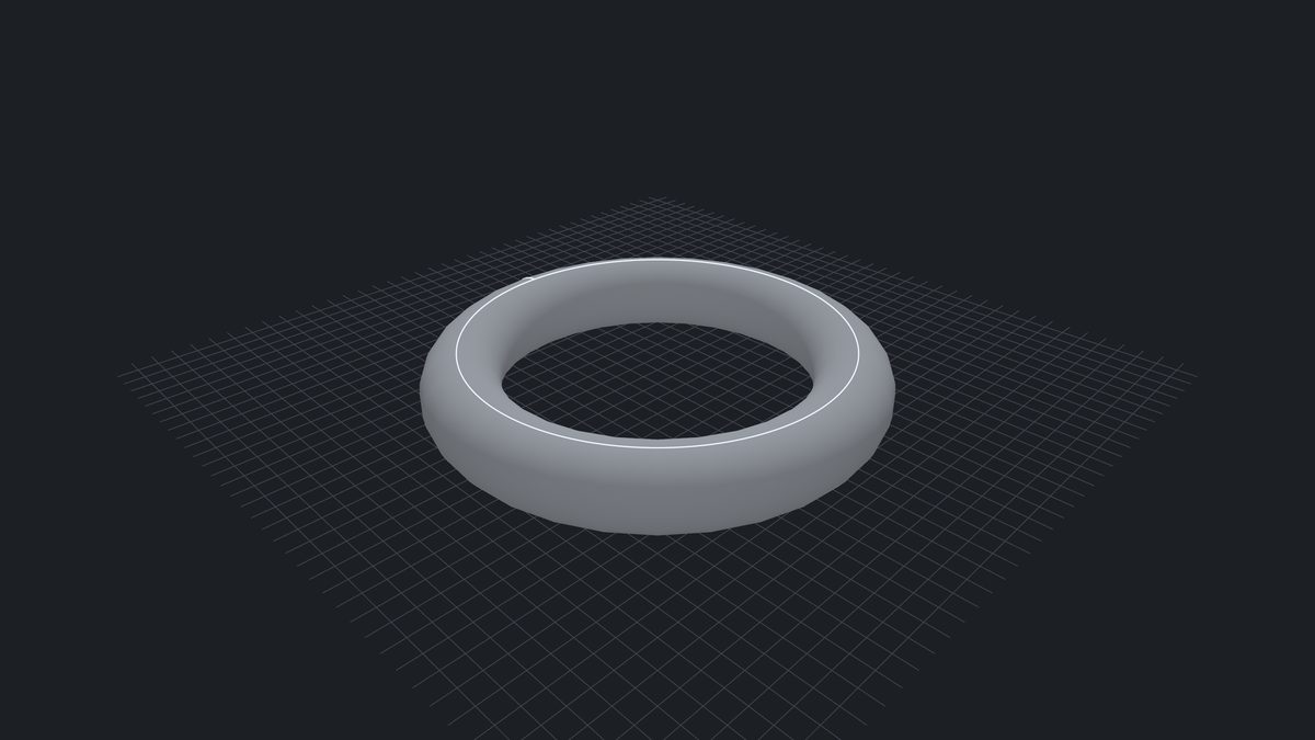 A ring swept from a circle along a circular path